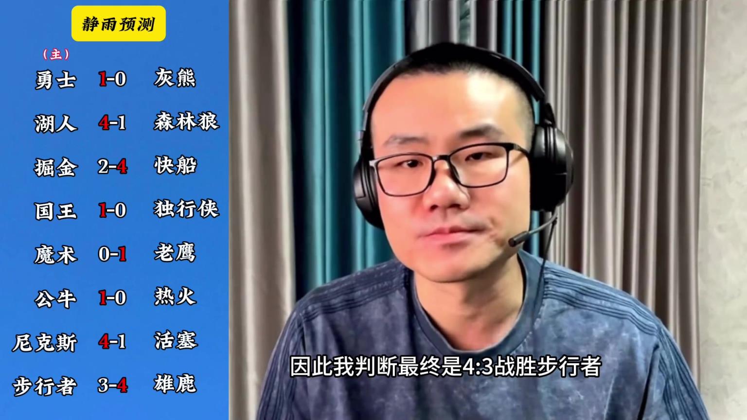 你同意嗎？靜雨對(duì)東西部季后賽球隊(duì)的預(yù)測(cè)：勇贏(yíng)熊 湖船尼鹿晉級(jí)
